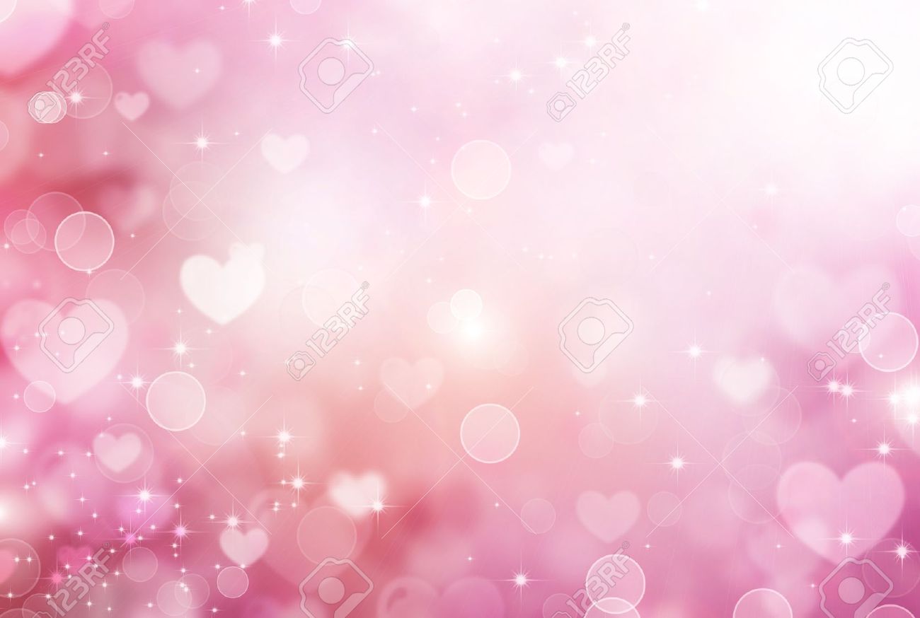 17508976-Valentine-Hearts-R-sum-fond-rose-Banque-d'images